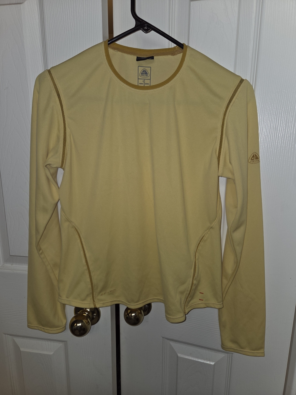 Nike ACG Light Yellow Long Sleeve Active Top